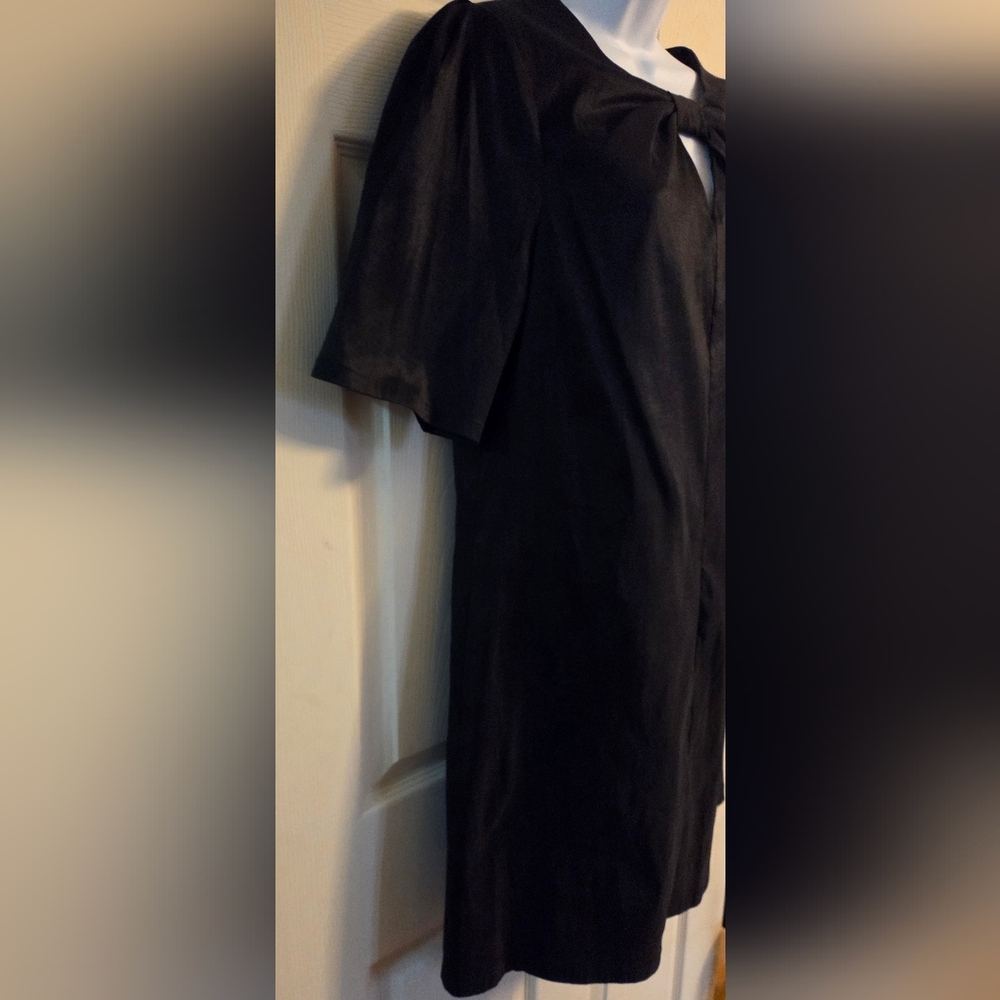 Preston & York Black Sue Stretch Taffeta Dress Size 12 NWT - Picture 3 of 16